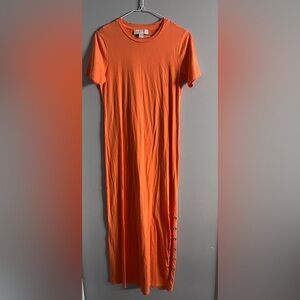 Orange Michael Kors T-Shirt Maxi Dress – XS